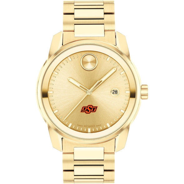 Oklahoma State University Men&#39;s Movado BOLD Gold with Date Window Shot #2