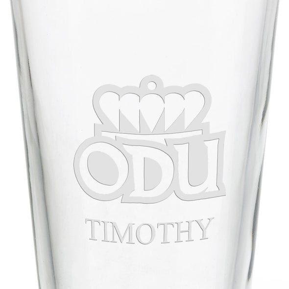 Old Dominion University 16 oz Pint Glass Shot #3