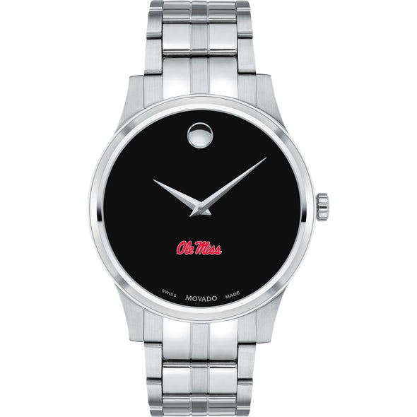 Ole Miss Men&#39;s Movado Collection Stainless Steel Watch with Black Dial Shot #2