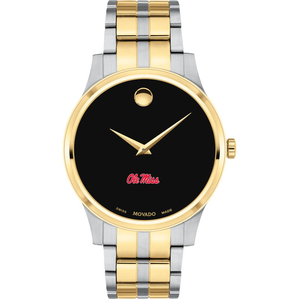 Ole Miss Men&#39;s Movado Collection Two-Tone Watch with Black Dial Shot #2