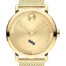 Oral Roberts University Men&#39;s Movado BOLD Gold with Mesh Bracelet Shot #1