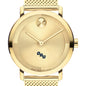 Oral Roberts University Men's Movado BOLD Gold with Mesh Bracelet Shot #1