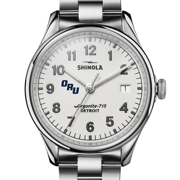 Oral Roberts University Shinola Watch, The Vinton 38 mm Alabaster Dial at M.LaHart &amp; Co. Shot #1