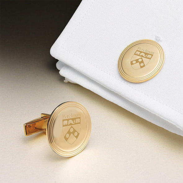 Penn Med 14K Gold Cufflinks Shot #1