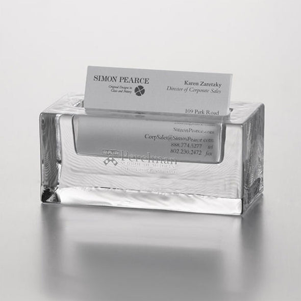 Penn Med Glass Business card holder by Simon Pearce Shot #1