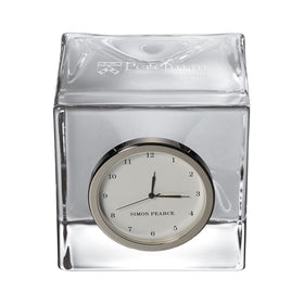 Penn Med Glass Desk Clock by Simon Pearce Shot #1