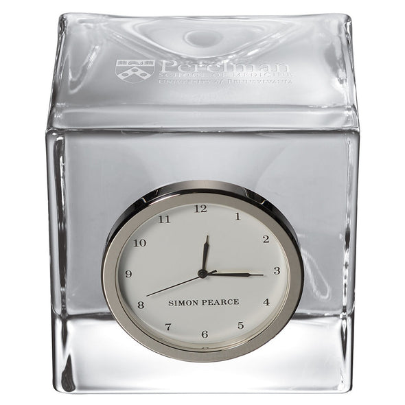 Penn Med Glass Desk Clock by Simon Pearce Shot #2