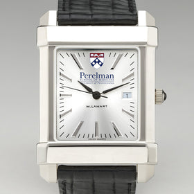 Penn Med Men&#39;s Collegiate Watch with Leather Strap Shot #1