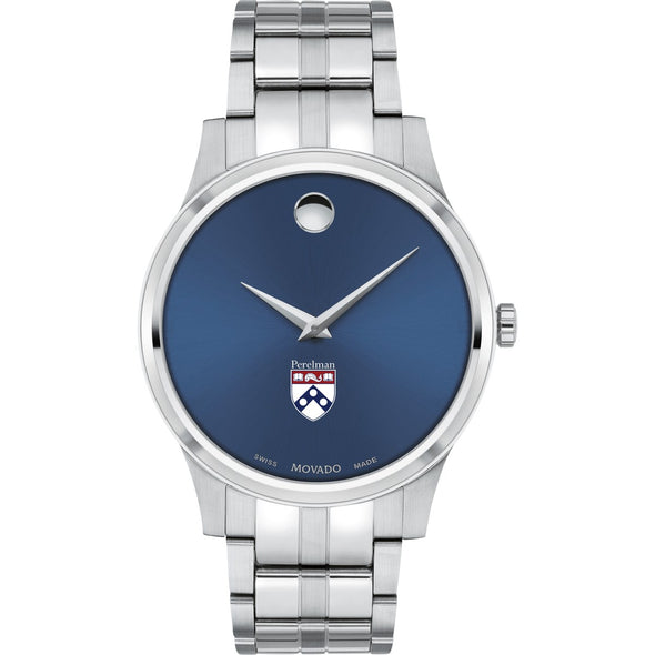 Penn Med Men&#39;s Movado Collection Stainless Steel Watch with Blue Dial Shot #2