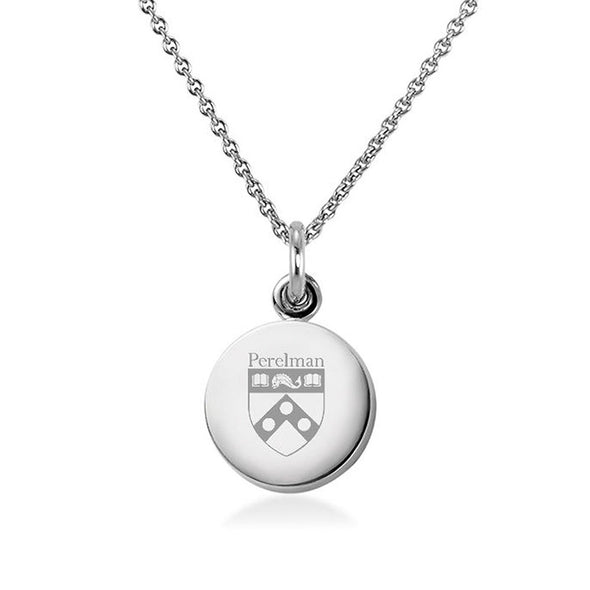 Penn Med Necklace with Charm in Sterling Silver Shot #1