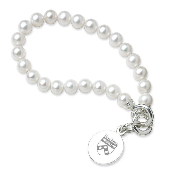 Penn Med Pearl Bracelet with Sterling Silver Charm Shot #1