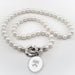 Penn Med Pearl Necklace with Sterling Silver Charm