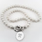 Penn Med Pearl Necklace with Sterling Silver Charm Shot #1