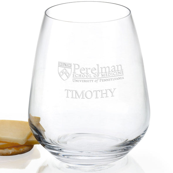 Penn Med Stemless Wine Glasses Shot #2