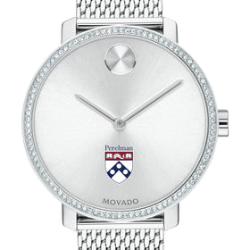 Penn Med Women&#39;s Movado Bold with Crystal Bezel &amp; Mesh Bracelet Shot #1