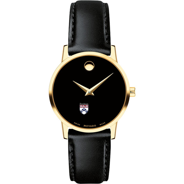 Penn Med Women&#39;s Movado Gold Museum Classic Leather Shot #2