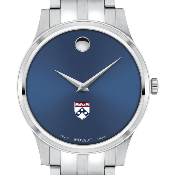 Penn Men&#39;s Movado Collection Stainless Steel Watch with Blue Dial Shot #1