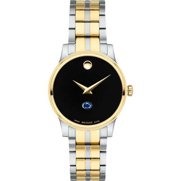 Penn State Women&#39;s Movado Collection Two-Tone Watch with Black Dial Shot #2