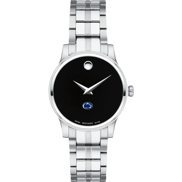 Penn State Women&#39;s Movado Stainless Steel Watch with Black Dial Shot #2