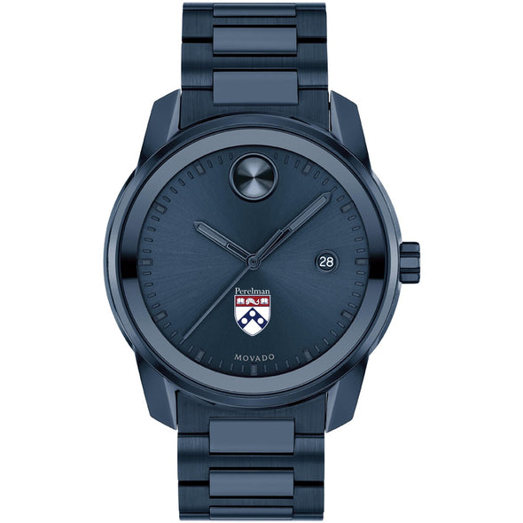 Perelman School of Medicine Men&#39;s Movado BOLD Blue Ion with Date Window Shot #2