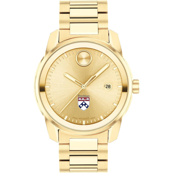 Perelman School of Medicine Men&#39;s Movado BOLD Gold with Date Window Shot #2