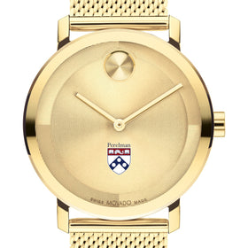 Perelman School of Medicine Men&#39;s Movado BOLD Gold with Mesh Bracelet Shot #1