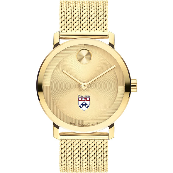 Perelman School of Medicine Men&#39;s Movado BOLD Gold with Mesh Bracelet Shot #2