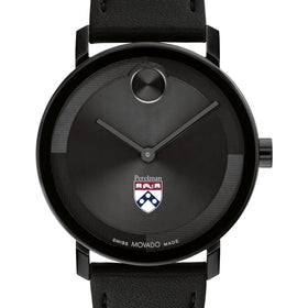 Perelman School of Medicine Men&#39;s Movado BOLD with Black Leather Strap Shot #1