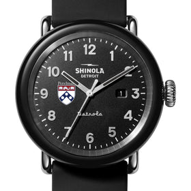 Perelman School of Medicine Shinola Watch, The Detrola 43 mm Black Dial at M.LaHart &amp; Co. Shot #1