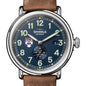 Perelman School of Medicine Shinola Watch, The Runwell Automatic 45 mm Blue Dial and British Tan Strap at M.LaHart & Co. Shot #1