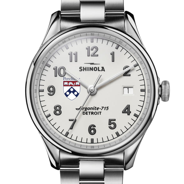 Perelman School of Medicine Shinola Watch, The Vinton 38 mm Alabaster Dial at M.LaHart &amp; Co. Shot #1