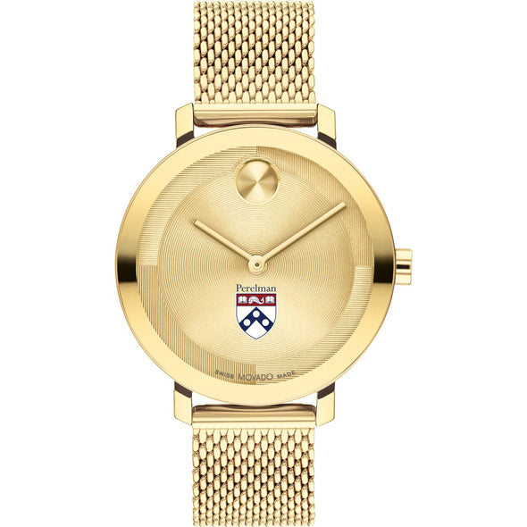 Perelman School of Medicine Women&#39;s Movado Bold Gold with Mesh Bracelet Shot #2