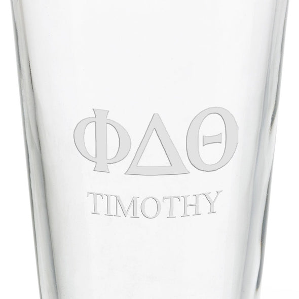 Phi Delta Theta 16 oz Pint Glass - Set of 2 Shot #3