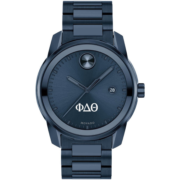 Phi Delta Theta Men&#39;s Movado BOLD Blue Ion with Date Window Shot #2