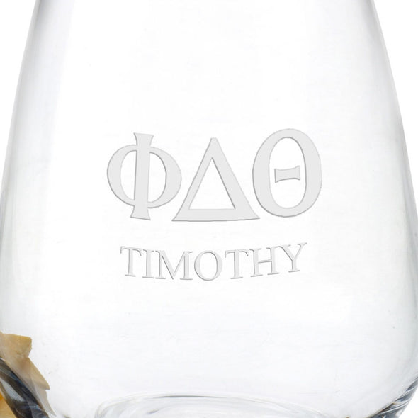 Phi Delta Theta Stemless Wine Glasses - Set of 2 Shot #3