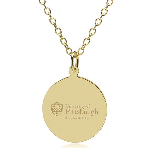 Pitt Med 14K Gold Pendant &amp; Chain Shot #1