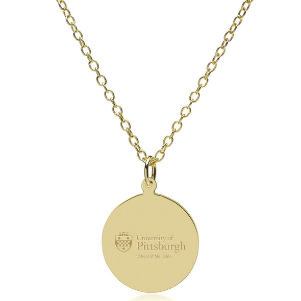 Pitt Med 14K Gold Pendant &amp; Chain Shot #2