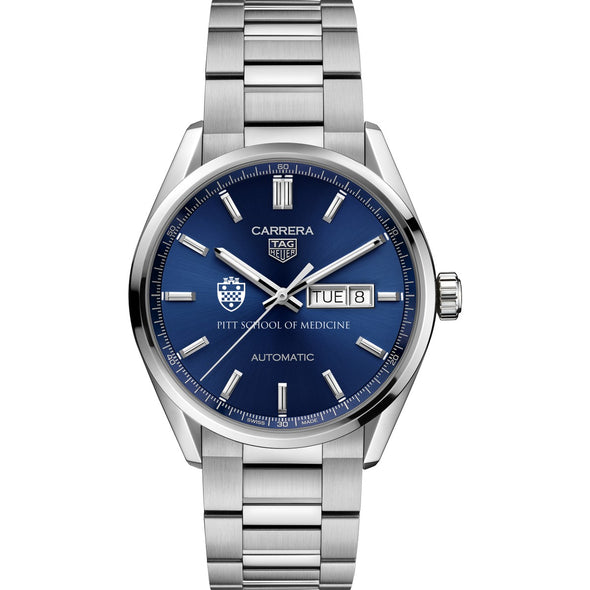 Pitt Med Men&#39;s TAG Heuer Carrera with Blue Dial &amp; Day-Date Window Shot #2