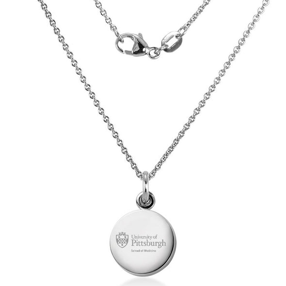 Pitt Med Necklace with Charm in Sterling Silver Shot #2