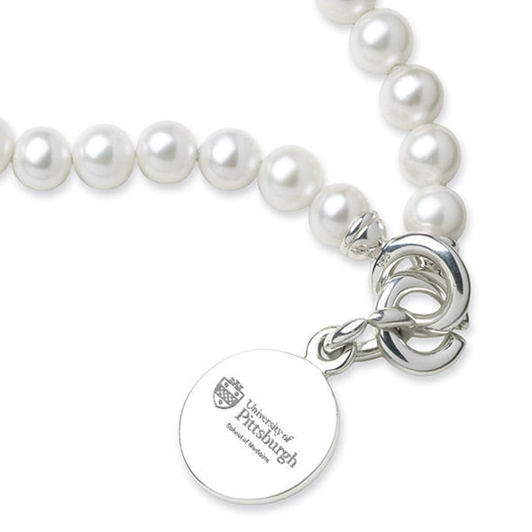 Pitt Med Pearl Bracelet with Sterling Silver Charm Shot #2