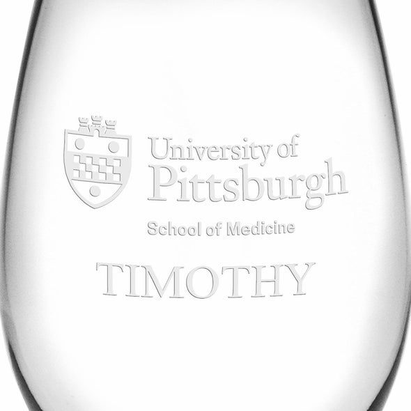 Pitt Med Stemless Wine Glasses Made in the USA Shot #3