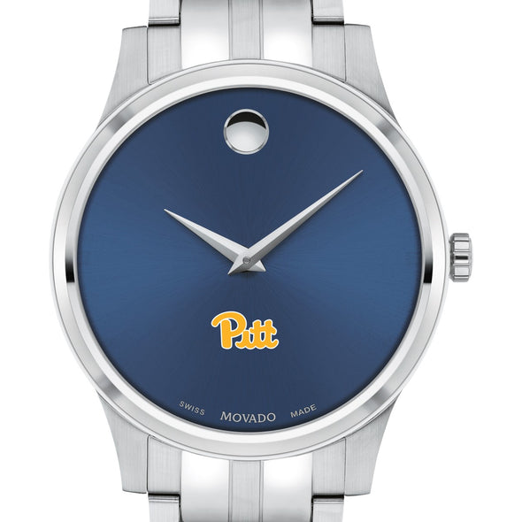 Pitt Men&#39;s Movado Collection Stainless Steel Watch with Blue Dial Shot #1