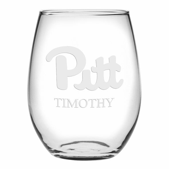 Pitt Stemless Wine Glasses Made in the USA Shot #1