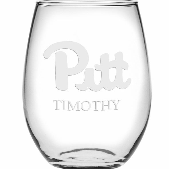 Pitt Stemless Wine Glasses Made in the USA Shot #2