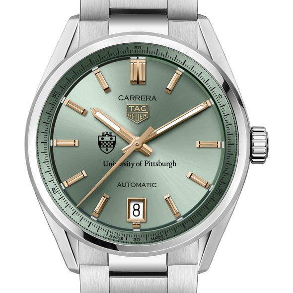 Pitt Women&#39;s TAG Heuer Steel Carrera with Green Dial Shot #1