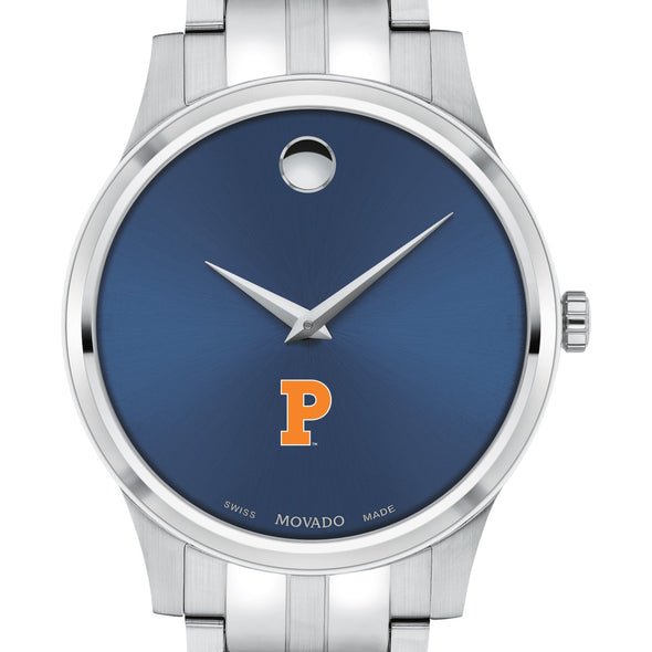 Princeton Men&#39;s Movado Collection Stainless Steel Watch with Blue Dial Shot #1