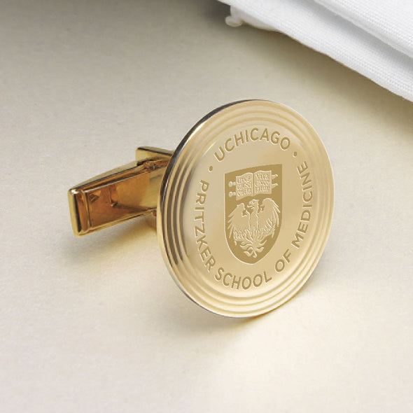 Pritzker School of Medicine 14K Gold Cufflinks Shot #2