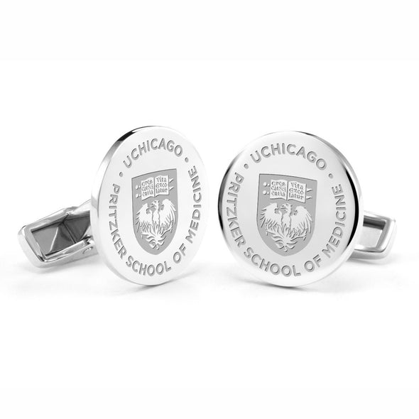 Pritzker School of Medicine Cufflinks in Sterling Silver Shot #1