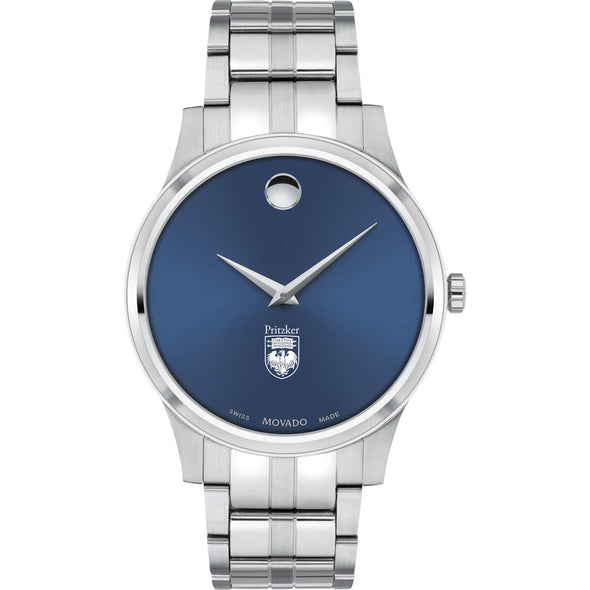 Pritzker School of Medicine Men&#39;s Movado Collection Stainless Steel Watch with Blue Dial Shot #2