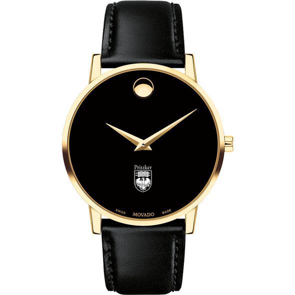 Pritzker School of Medicine Men&#39;s Movado Gold Museum Classic Leather Shot #2